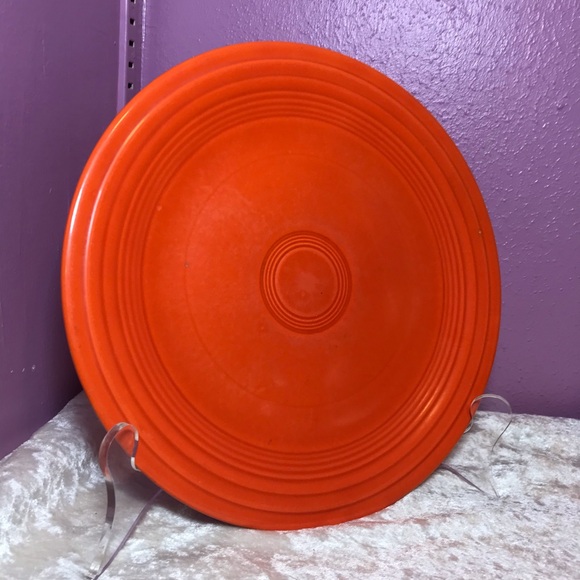 Fiesta Other - Vintage Fiesta Ware Radioactive Red Dinner Plate GUC Retro Serving Kitchen Home